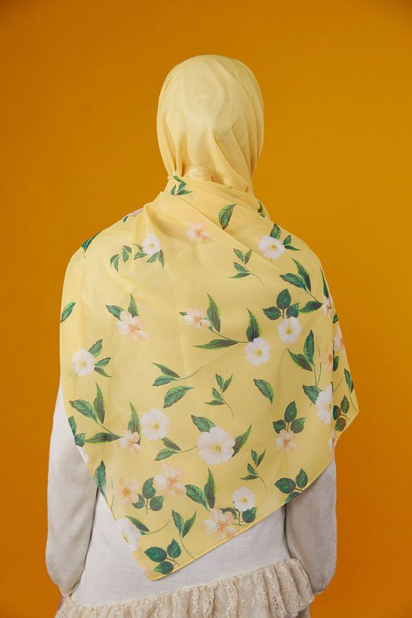 Differenza-FLOWERS PATTERNED SHAL - YELLOW 1