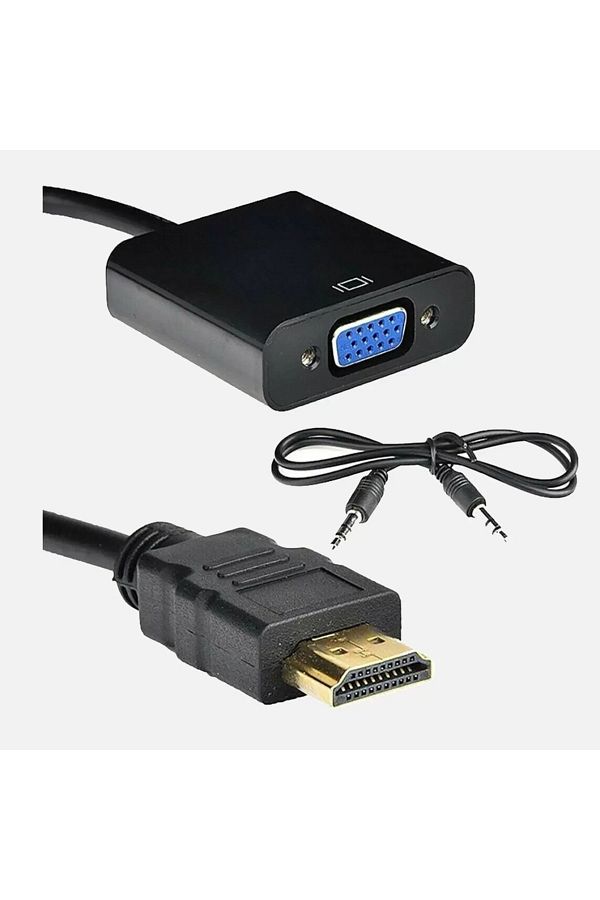 Alfais HDMI TO VGA ADAPTER CABLE AUX CONVERTER Trendyol
