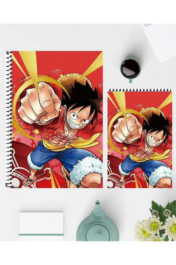 feroxby-دفتر ملاحظات Monkey D. Luffy مقاس A5 ودفاتر ملاحظات مقاس A6 بتصميم خاص غير مبطنة 1