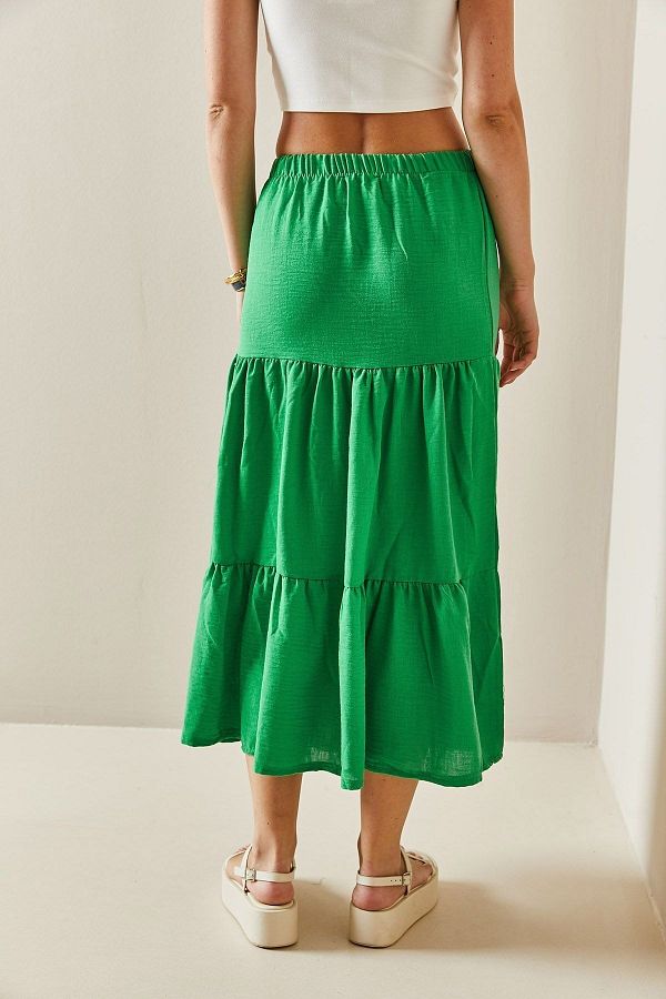 Green maxi skirt 08 outlet