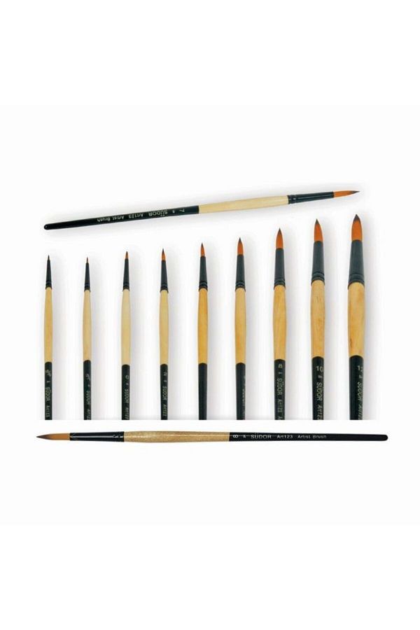 Südor-123 Series Synthetic Bristle Round Tip Brush No:12 1