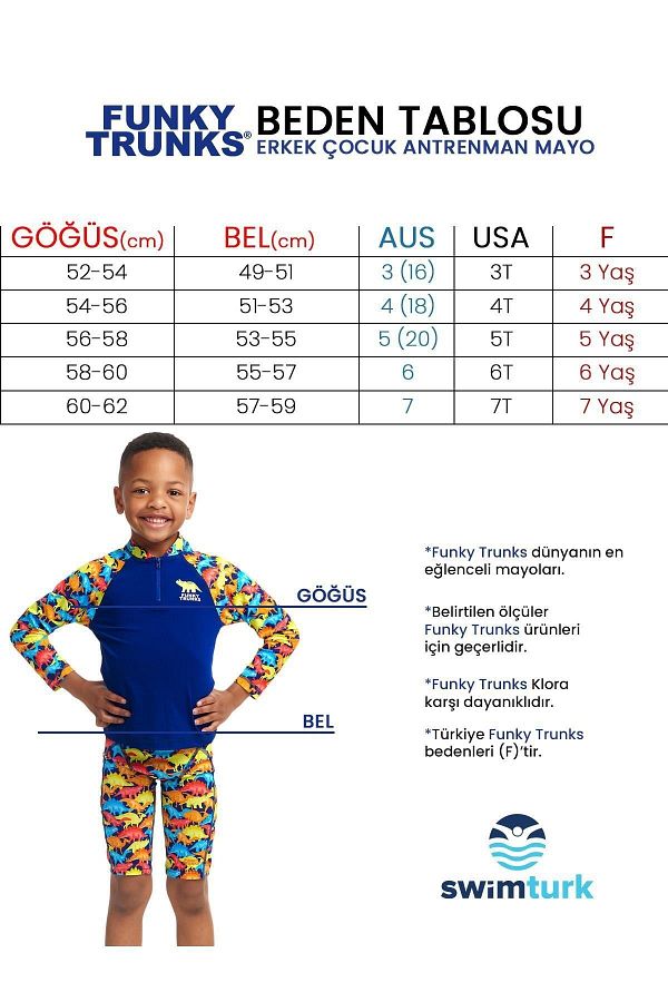 Funky Trunks Happy Jack Boys Training Swimsuit 10cm Trunks Trendyol