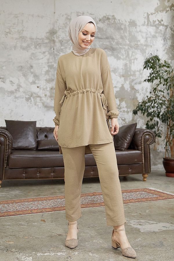 InStyle-Lefiya Tunnel Belt dupla öltöny - bézs 1