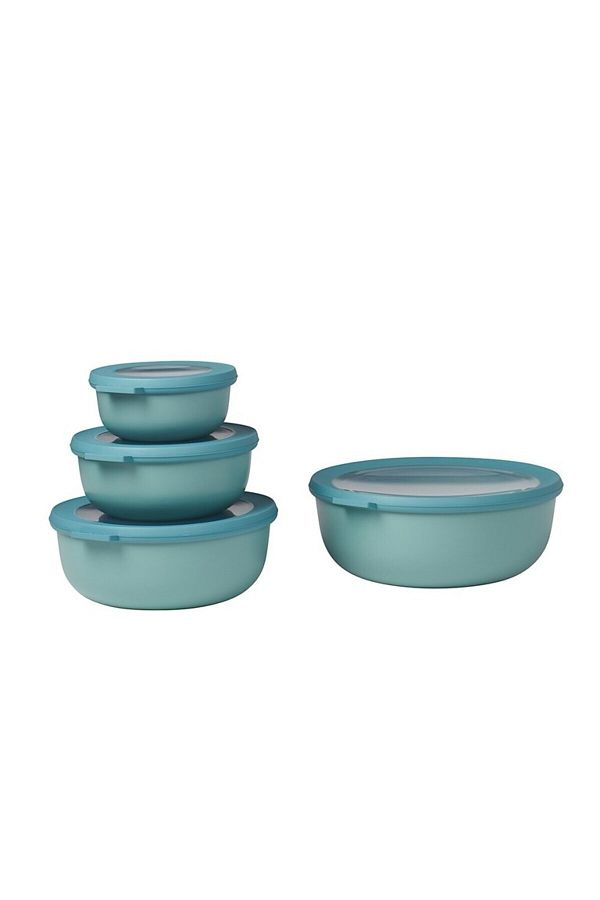Mepal-Cirqula Round Green 4-Piece Storage Container Set 1