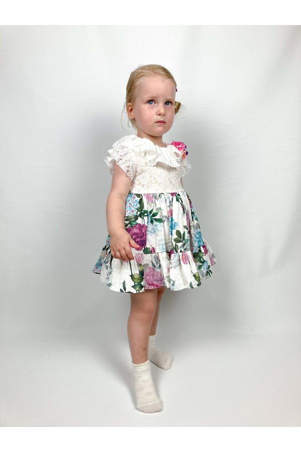 Yas lace flower dress discount