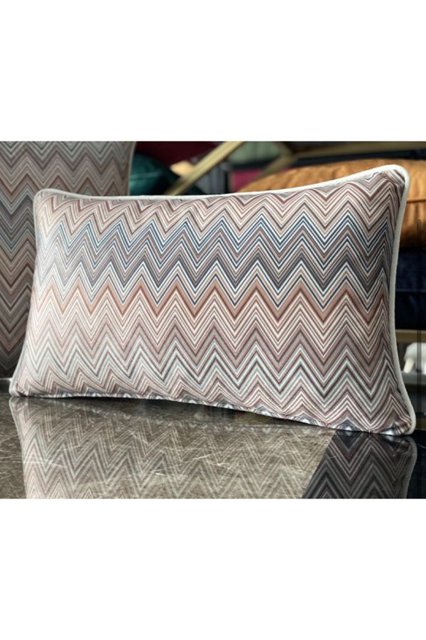 Fabricland Imported Silk Velvet Missoni Pattern Throw Pillow Cover 30x50cm DOUBLE SIDED PATTERN Trendyol