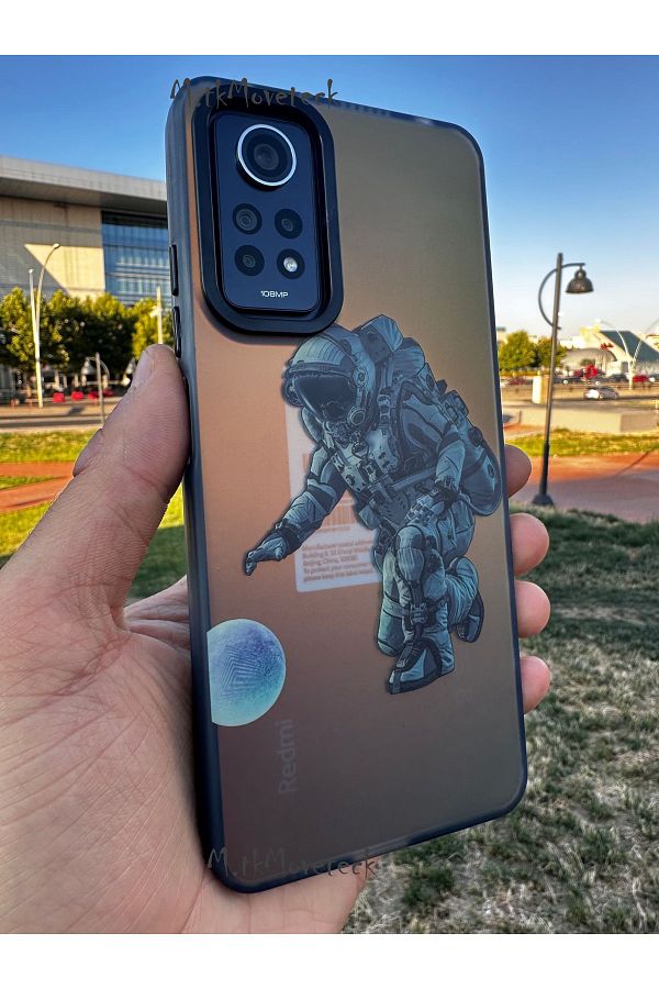 m.tk moveteck-حافظة متوافقة مع هاتف Xiaomi Redmi Note 11 Pro و12 Pro مع شكل كتابي منقوش وظهر غير لامع لا يترك أثرًا 1
