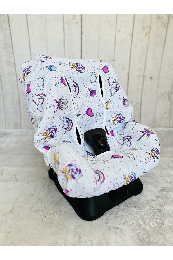 JUNİPERUS Bebek Müslin Oto Koltuk Puset Kılıfı Lastikli