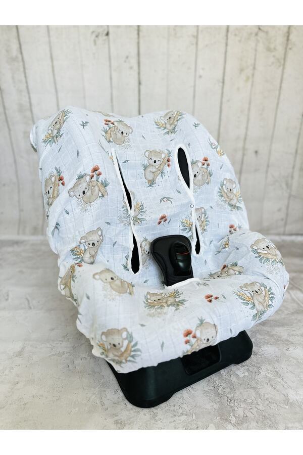 JUNİPERUS Bebek Müslin Oto Koltuk Puset Kılıfı Lastikli