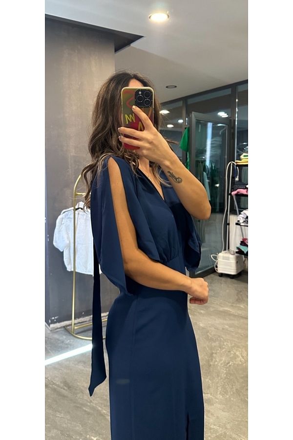 The Ness Collection Original Karen Millen navy blue evening dress Trendyol
