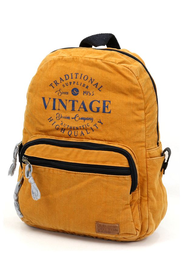 Old Cotton 5055 Rabel Orange Fabric Casual Vintage Backpack School Travel 15 inch Laptop Tablet Bag Trendyol