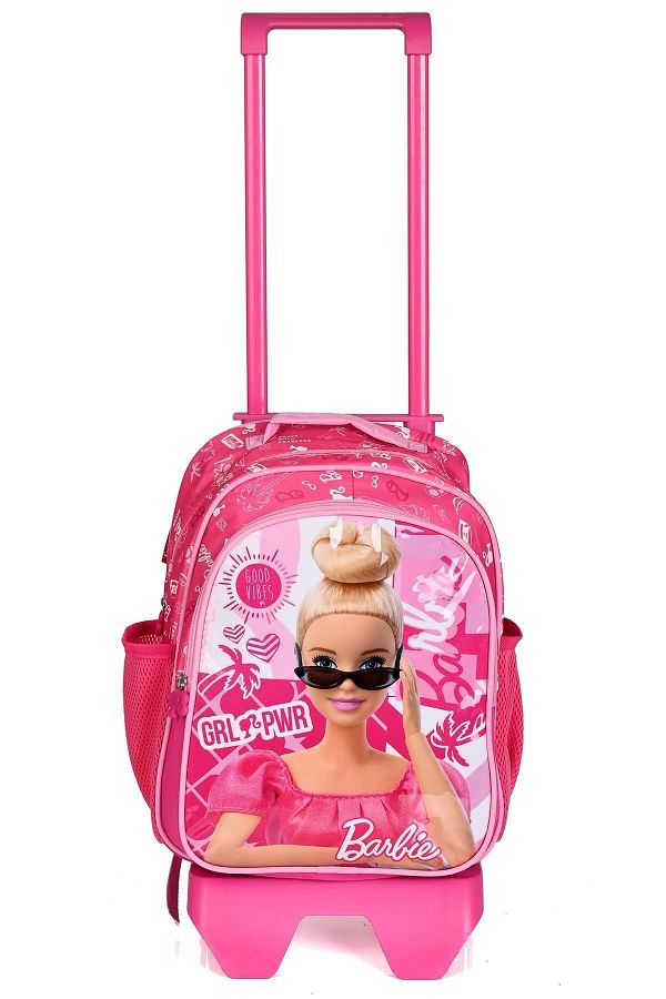 Barbie school bag with wheels shop