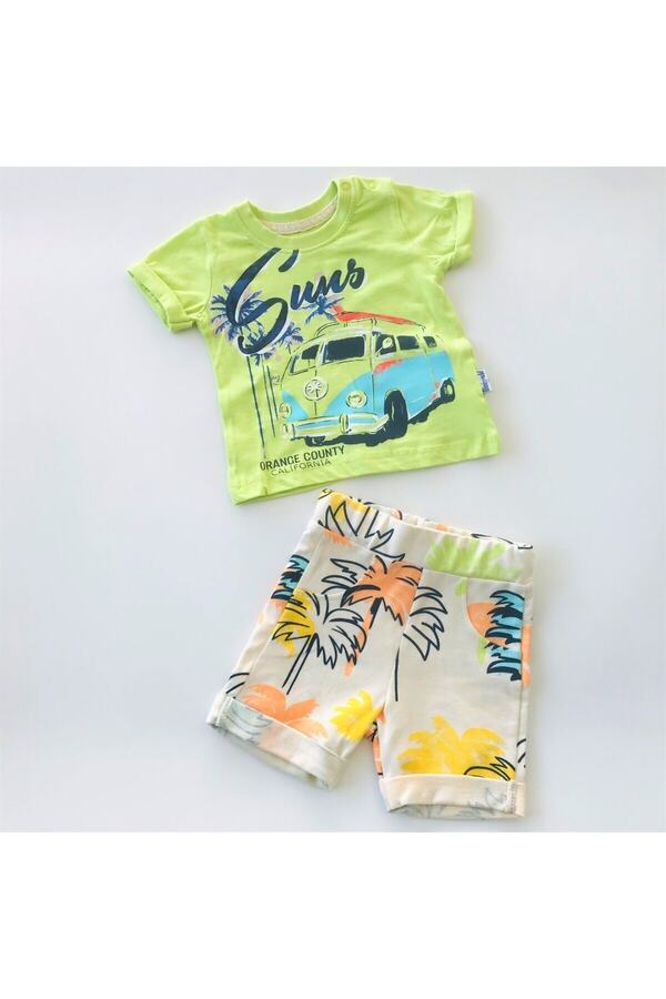 Miniworld Suns Orange Country California Palm Tree Patterned Suit