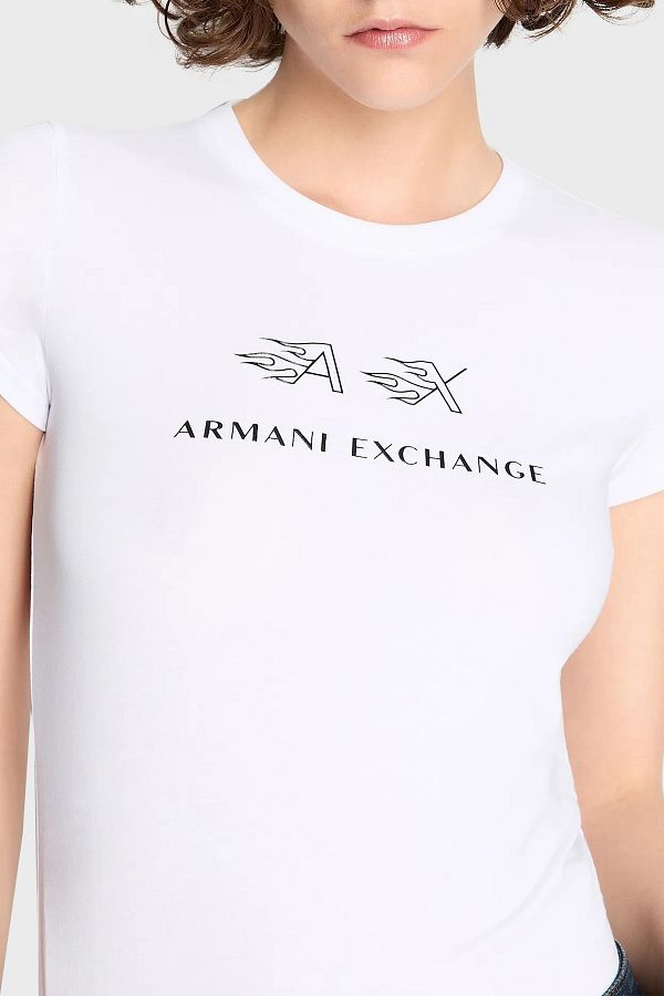 Armani Exchange Stretch Cotton Slim Fit Crew Neck T Shirt T SHIRT 6RYT22 YJC7Z 1000 Trendyol