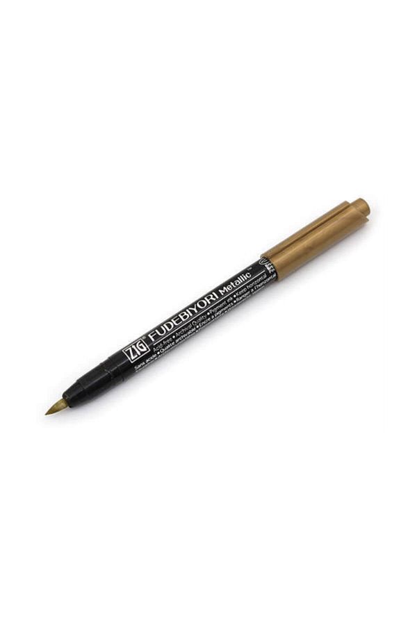 Zig-Fudebiyori Metallic Brush Pen Gilded Brush Tip Marker Pen GOLD 1