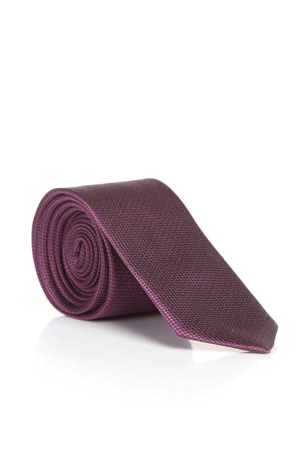 Gaffy-Plum Slim Fit Solid Color Woven Tie / DDK-13 1