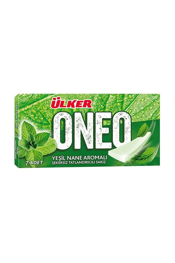 Ülker-أونو سليمز العلكة بنكهة النعناع الأخضر 14 جرام (27 قطعة) 1