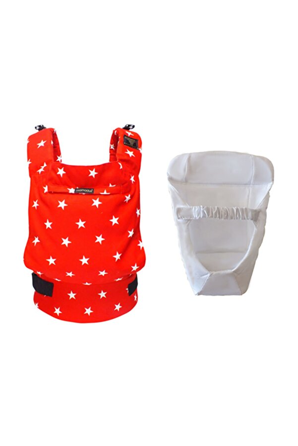 MamadusBaby Kırmızı Yıldızlar Ergonomik Kanguru Yenidoğan Set