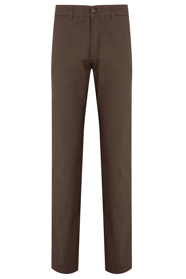 Hatemoğlu-Mink Regular Fit Patterned Cotton Side Pocket Canvas Trousers 1