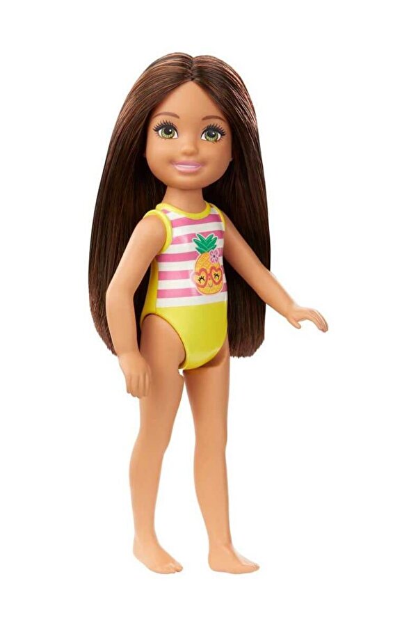 Barbie Chelsea Tatilde Bebekleri GLN73 - Esmer - Ananas Atletli