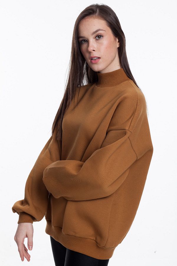CAYA Tan Color Women s Sweatshirt Comfortable Fit Trendyol