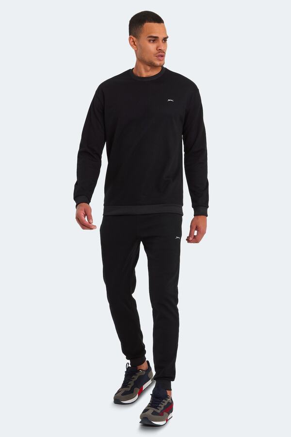 Slazenger-Ανδρική αθλητική φόρμα OFFENDER KTN Μαύρη 1