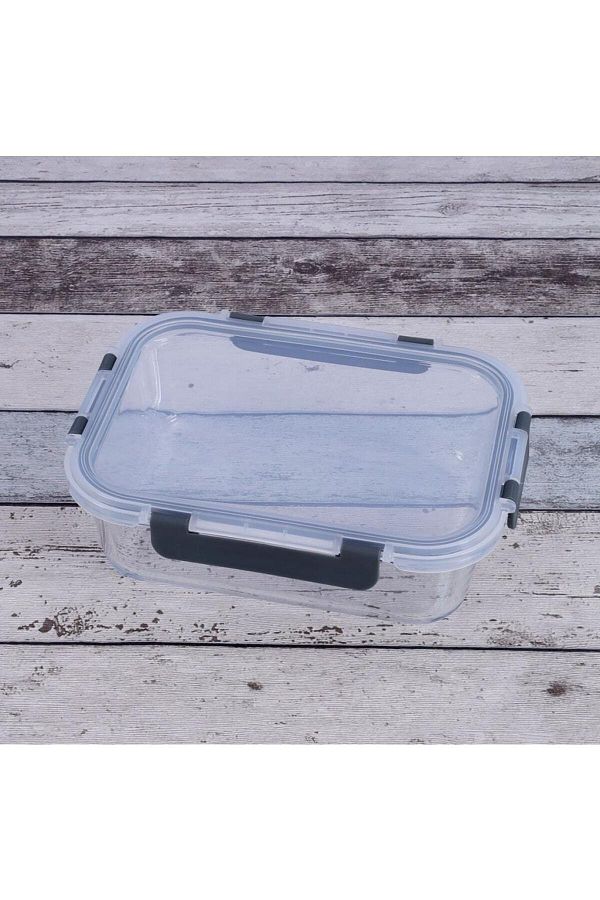 DUBAİ-Glass Storage Container with Lock 1500 Ml 1