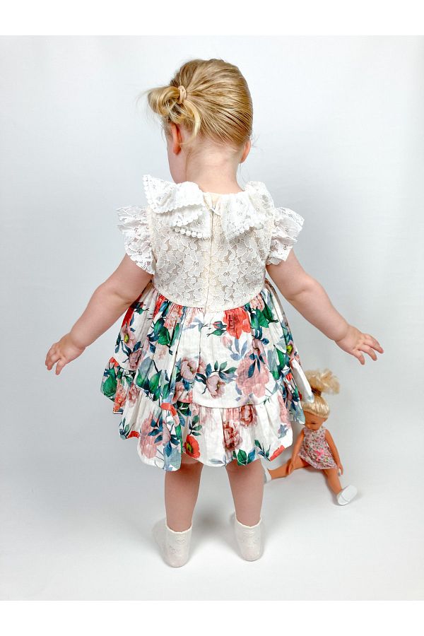 Yas lace flower dress cheap