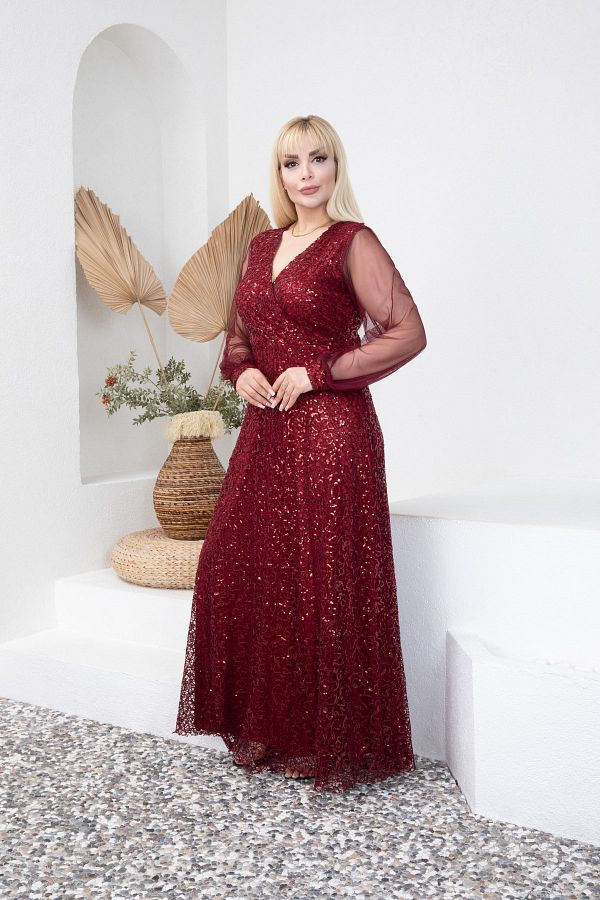 Burgundy maxi dress plus size outlet