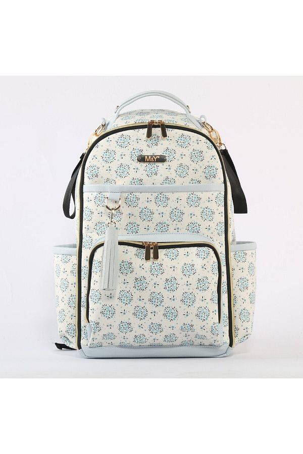 Baby blue backpack purse top