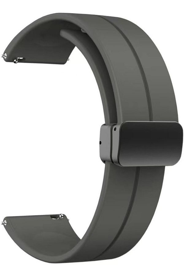 Moraksesuar Samsung Galaxy Watch 3 45 mm 22 mm Compatible Silicone Band KRD 84 Dark Gray Trendyol