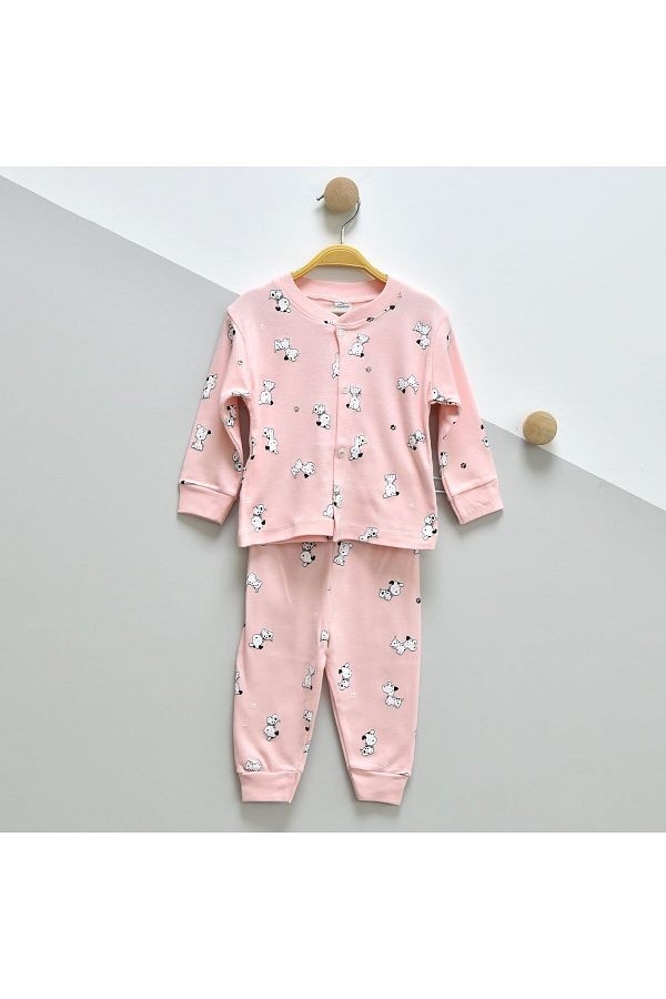 Mini Okyanus Bebe-مجموعة مكونة من قطعتين منقوشة على شكل جرو مع مشابك أمامية 1