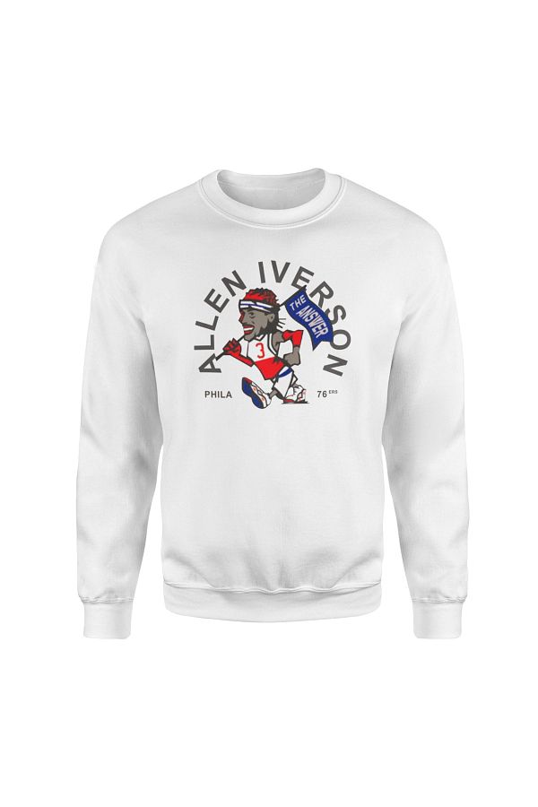 NSJ SPORTIVE Allen Iverson The Answer White Sweatshirt Trendyol