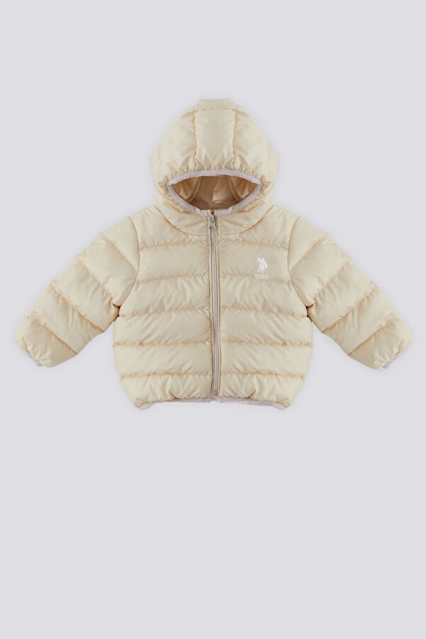 U.S. Polo Assn. U.S. Polo Assn Krem İçi Tüylü Şişme Bebek Mont