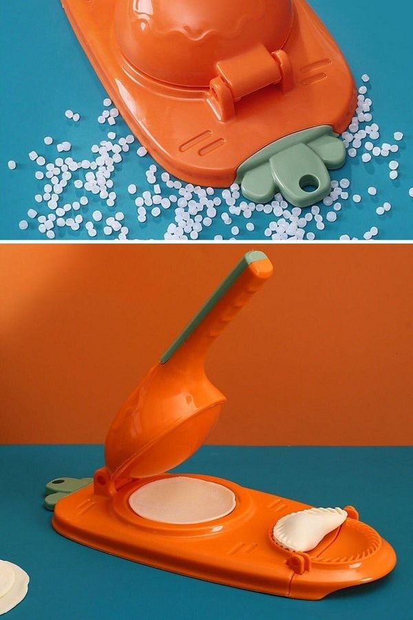 Buffer-® Stylish Practical Pastry Ravioli Pulp Pressing Pastry Making Mold with Carrot Design 1