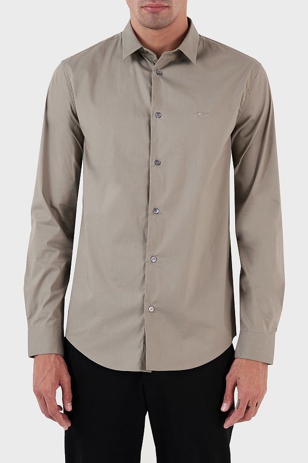 Emporio Armani-Cotton Regular Fit Shirt Men's SHIRT 8N1C09 1NI9Z 0643 1