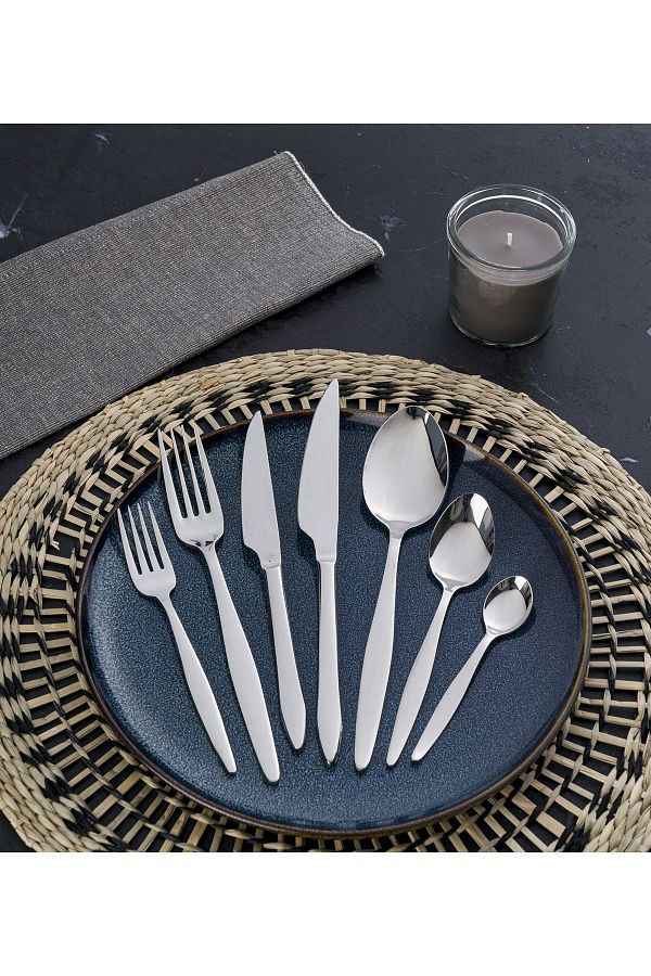 Mamma-Camellia Plain 84 Pieces 12 Person Cutlery Set 1