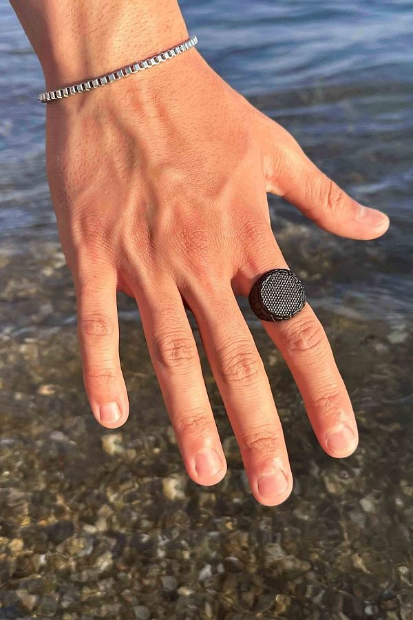 Mens bracelet and ring set shop