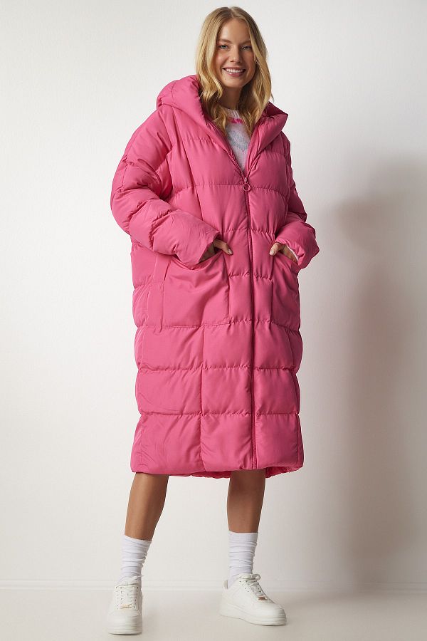 Hot pink bubble jacket cheap