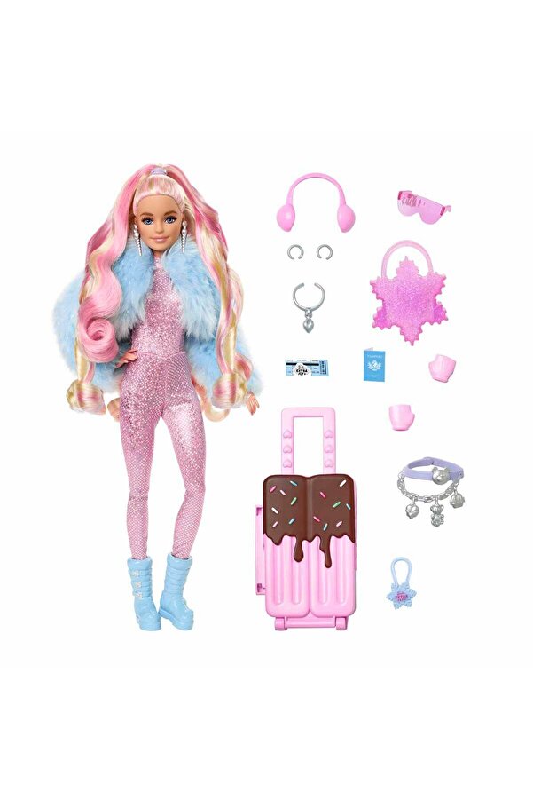 Barbie Extra Seyahat Bebekleri Kar Temalı HPB16