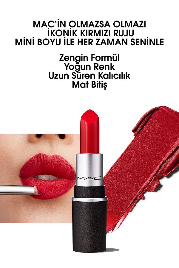 M.A.C-Ruby Woo Women's Red Mini Lipstick 1.8 gr.....Mac_ 1