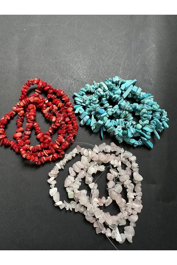 LİVZA BİJUTERİ-CHAKRA SET BROKEN NATURAL STONE SERIES natural stone jewelry making 3 SERIES 1