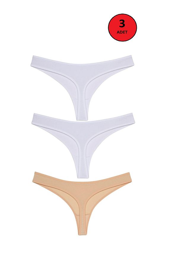 GECKO COLLECTION-Gecko femei String tanga Chiloți cu elastic 3 buc 1