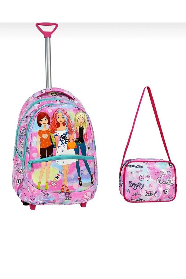 Alfa MEC Squeegee School Bag for Girls Children Girls Model Set of 3 School Bags with Lunch Box and Pen Holder Trendyol