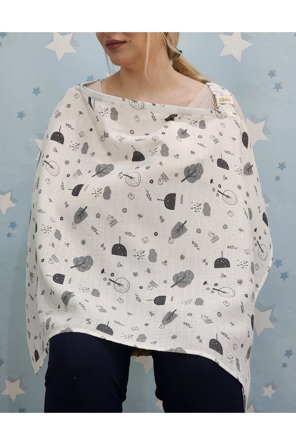 Yada Baby %100 Organik Pamuktan Müslin Emzirme Önlüğü (kumaşlarımız Sertifikalıdır)