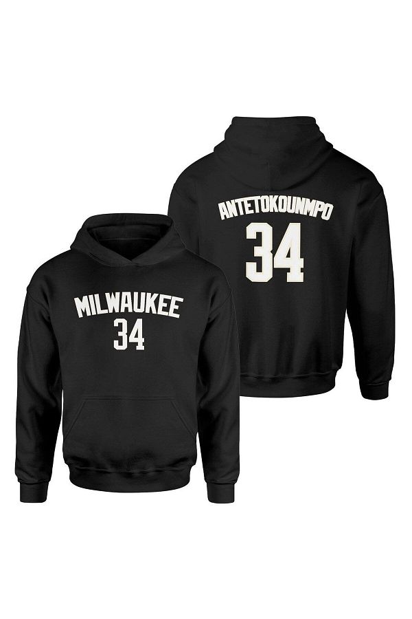 NSJ SPORTIVE Giannis Antetokounmpo Cream City Black Hoodie Trendyol