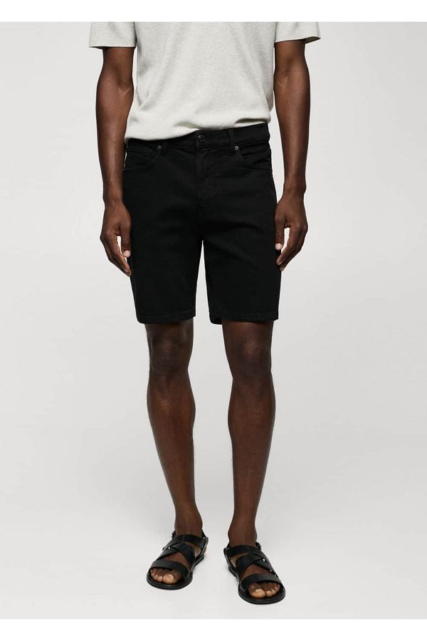 MANGO Man-Regular fit denim bermuda shorts 1