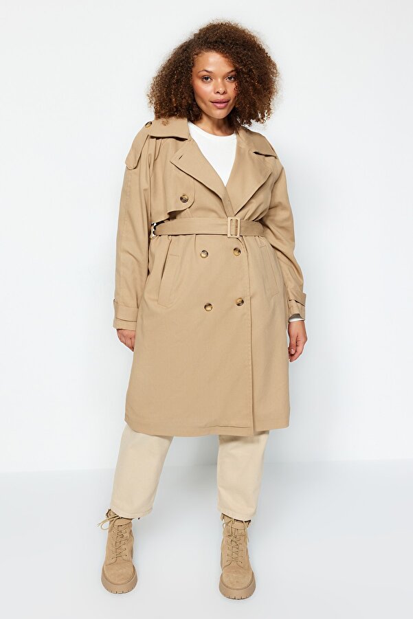 ジャケット・アウター Gabardine Double Belt Trench Coat 0400020337300_FLAX_A2?wid=600&