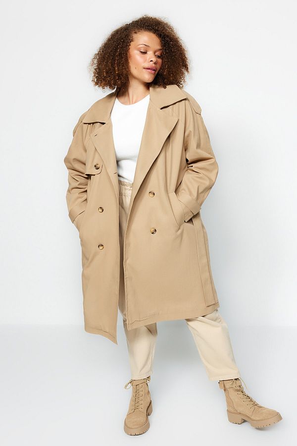 Light khaki trench coat new arrivals