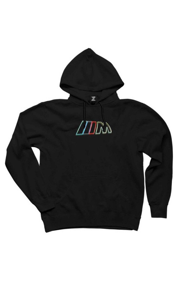 Z zepplin BMW M Power Neon Black Hooded Sweatshirt Hoodie Trendyol